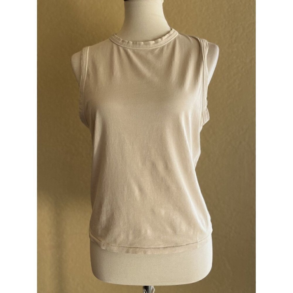 SKIMS Women's Outdoor Crew Neck Sleeveless Tank Top Size 2X Bone